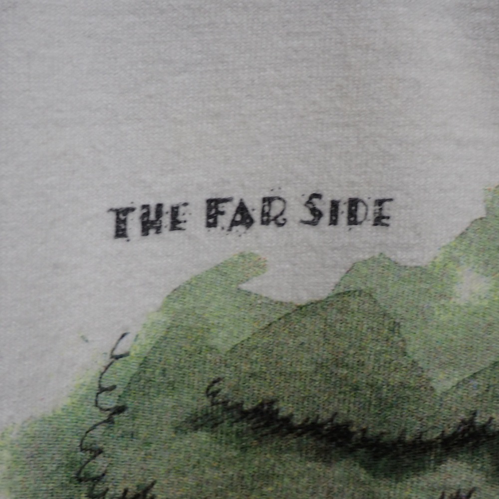 Vintage 1986 The Far Side Gary Larson Bummer of a Birthmark T-Shirt XL White USA - Picture 4 of 9